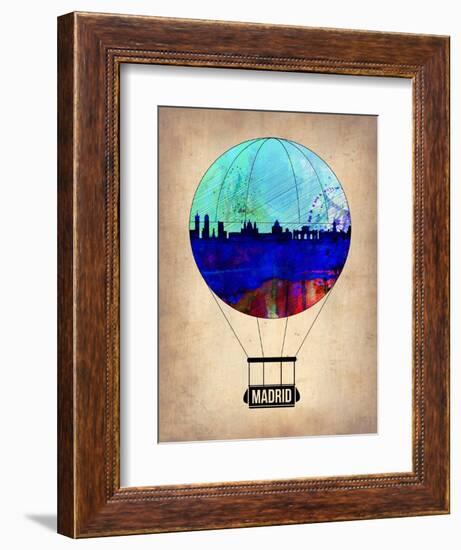 Madrid Air Balloon-NaxArt-Framed Art Print