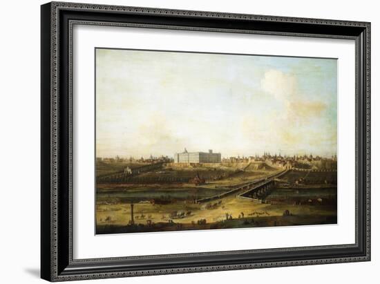 Madrid and the Palacio Real from the West Bank of the Manzanares, 1752-53-Antonio Joli-Framed Giclee Print