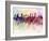 Madrid Skyline in Watercolor Background-paulrommer-Framed Art Print