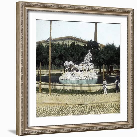 Madrid (Spain), Cybèle's Fountain, Fuente De La Cibeles-Leon, Levy et Fils-Framed Photographic Print