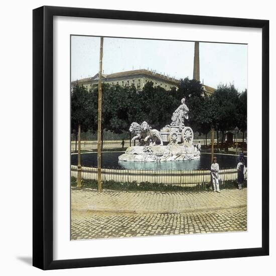 Madrid (Spain), Cybèle's Fountain, Fuente De La Cibeles-Leon, Levy et Fils-Framed Photographic Print