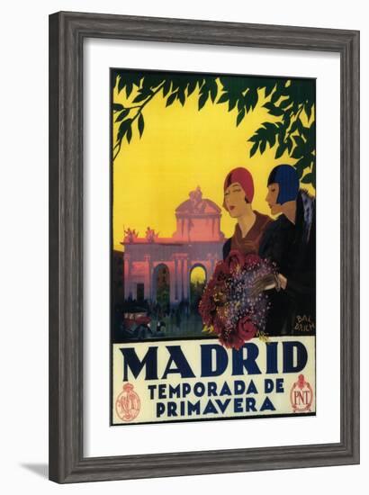 Madrid, Spain - Madrid in Springtime Travel Promotional Poster-Lantern Press-Framed Art Print