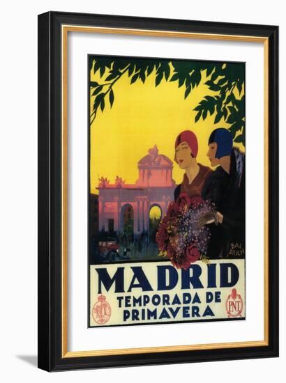 Madrid, Spain - Madrid in Springtime Travel Promotional Poster-Lantern Press-Framed Art Print