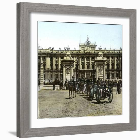 Madrid (Spain), the Entrance to the Chateau-Leon, Levy et Fils-Framed Photographic Print