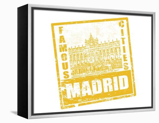 Madrid Stamp-radubalint-Framed Stretched Canvas