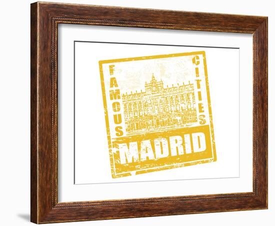 Madrid Stamp-radubalint-Framed Art Print