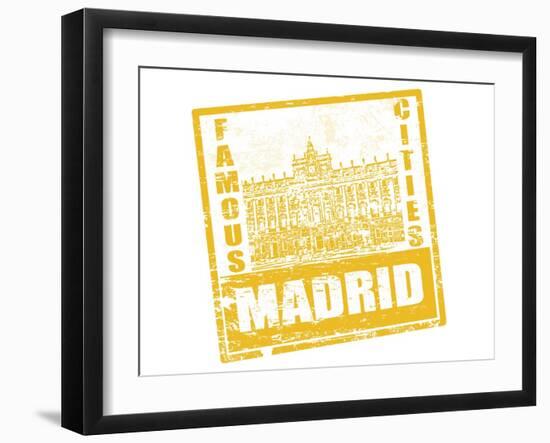 Madrid Stamp-radubalint-Framed Art Print