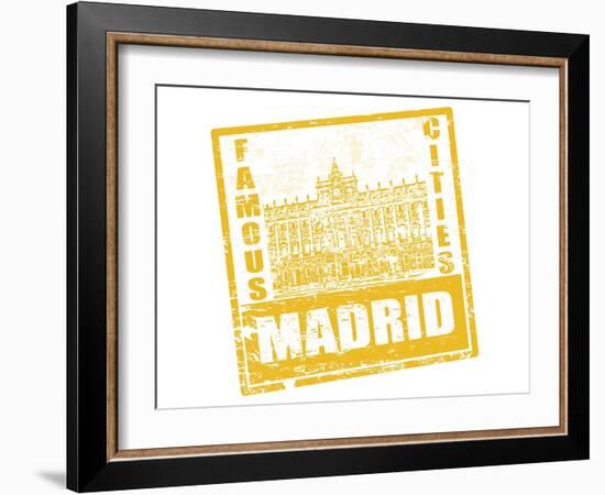 Madrid Stamp-radubalint-Framed Art Print