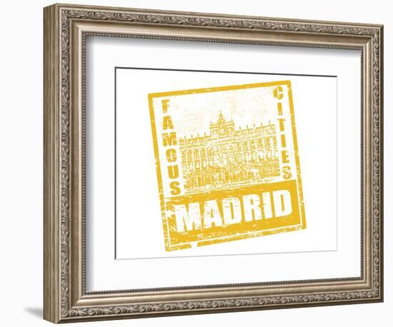 Madrid Stamp-radubalint-Framed Art Print