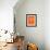 Madrid Street Map Orange-NaxArt-Framed Art Print displayed on a wall