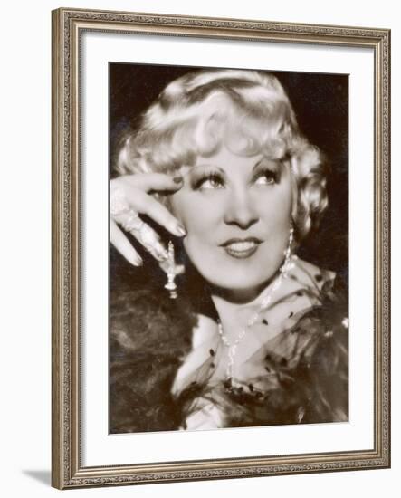 Mae West American Film Actress and Sex Symbol-null-Framed Photographic Print