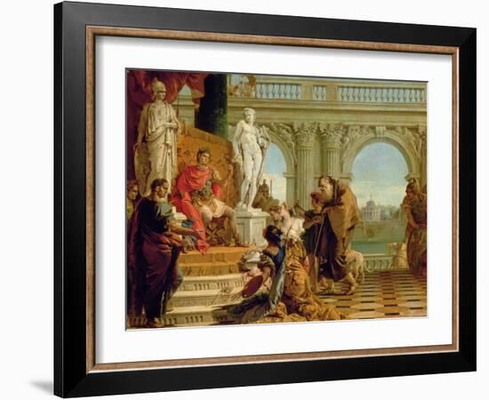 Maecenas Presenting the Liberal Arts to the Emperor Augustus (63BC-14AD) c.1745-Giovanni Battista Tiepolo-Framed Giclee Print