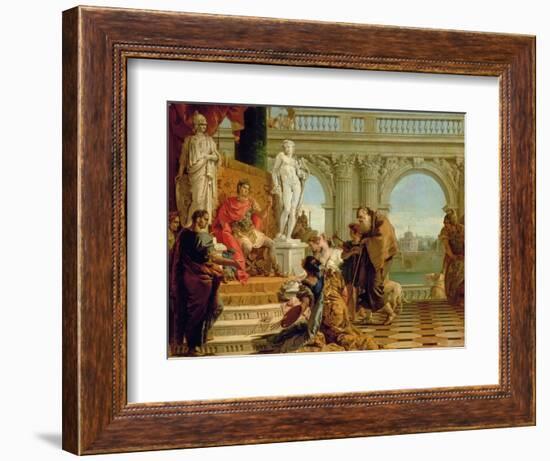 Maecenas Presenting the Liberal Arts to the Emperor Augustus (63BC-14AD) c.1745-Giovanni Battista Tiepolo-Framed Giclee Print