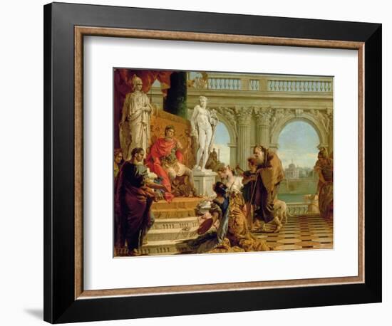 Maecenas Presenting the Liberal Arts to the Emperor Augustus (63BC-14AD) c.1745-Giovanni Battista Tiepolo-Framed Giclee Print