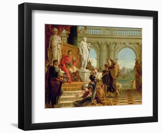 Maecenas Presenting the Liberal Arts to the Emperor Augustus (63BC-14AD) c.1745-Giovanni Battista Tiepolo-Framed Giclee Print