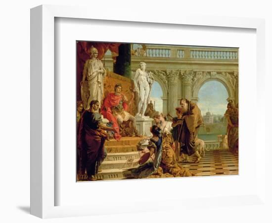 Maecenas Presenting the Liberal Arts to the Emperor Augustus (63BC-14AD) c.1745-Giovanni Battista Tiepolo-Framed Giclee Print