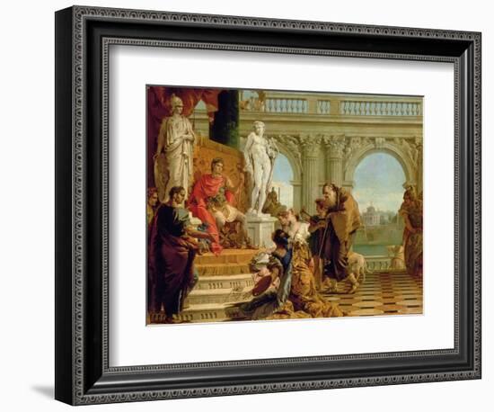 Maecenas Presenting the Liberal Arts to the Emperor Augustus (63BC-14AD) c.1745-Giovanni Battista Tiepolo-Framed Giclee Print