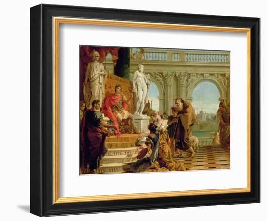 Maecenas Presenting the Liberal Arts to the Emperor Augustus (63BC-14AD) c.1745-Giovanni Battista Tiepolo-Framed Giclee Print