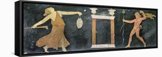 Maenad and Satyr Dancing (Opus Sectile)-Roman-Framed Premier Image Canvas