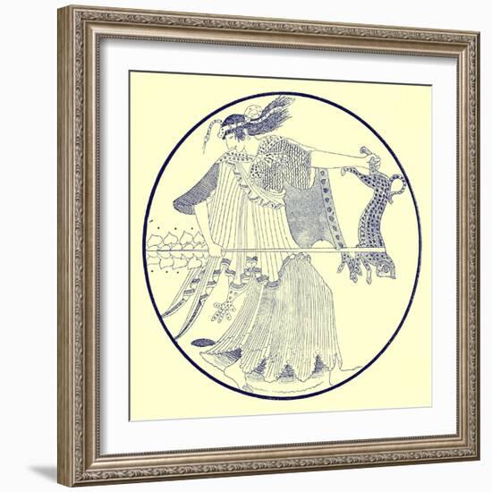 Maenad, Illustration from 'Greek Vase Paintings' by J. E. Harrison and D. S. Maccoll Published 1894-English-Framed Giclee Print