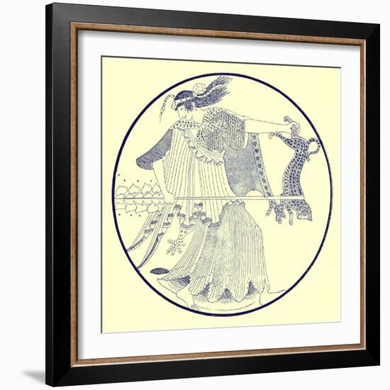 Maenad, Illustration from 'Greek Vase Paintings' by J. E. Harrison and D. S. Maccoll Published 1894-English-Framed Giclee Print