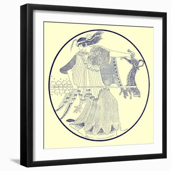 Maenad, Illustration from 'Greek Vase Paintings' by J. E. Harrison and D. S. Maccoll Published 1894-English-Framed Giclee Print