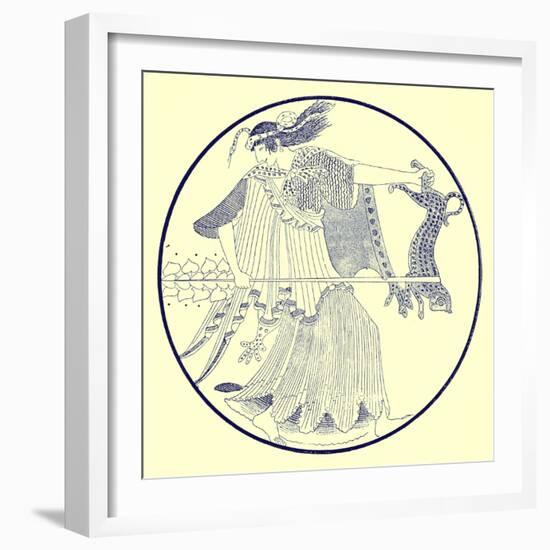 Maenad, Illustration from 'Greek Vase Paintings' by J. E. Harrison and D. S. Maccoll Published 1894-English-Framed Giclee Print