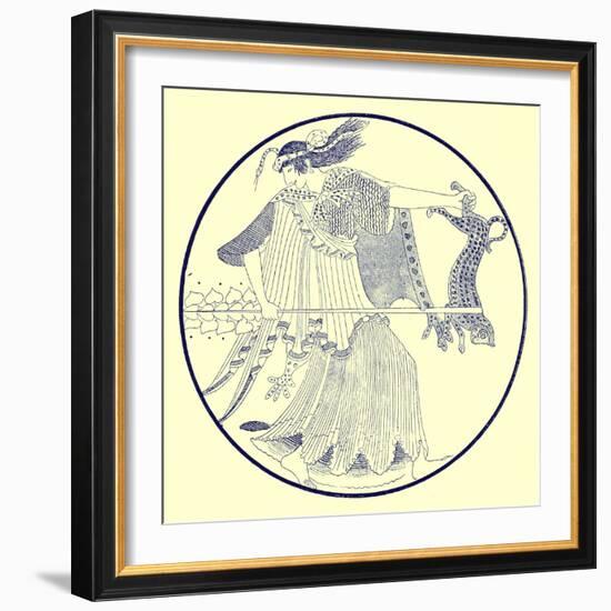 Maenad, Illustration from 'Greek Vase Paintings' by J. E. Harrison and D. S. Maccoll Published 1894-English-Framed Giclee Print