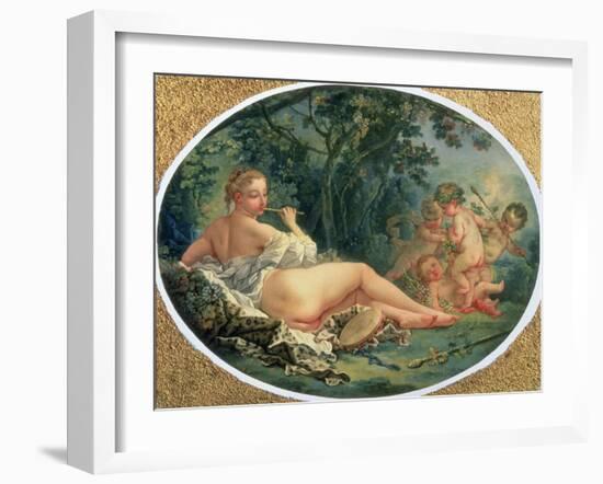 Maenad Playing the Pipe, 1735-38-Francois Boucher-Framed Giclee Print