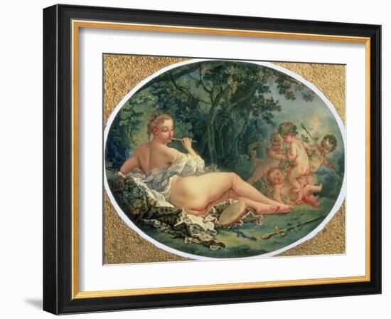 Maenad Playing the Pipe, 1735-38-Francois Boucher-Framed Giclee Print