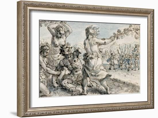 Maenads Beating Pentheus, Early 17th Century-Crispin I De Passe-Framed Giclee Print