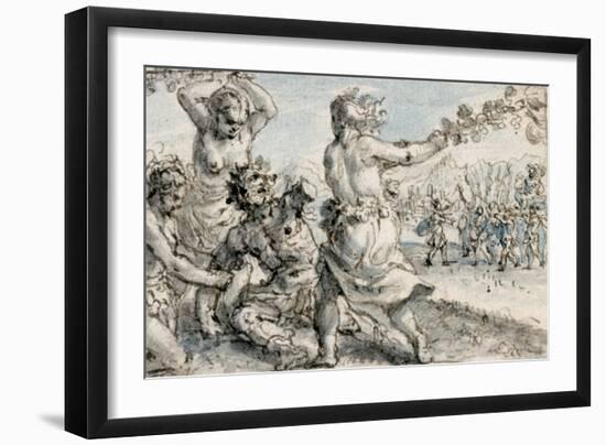 Maenads Beating Pentheus, Early 17th Century-Crispin I De Passe-Framed Giclee Print