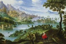 River Landscape with the Flight into Egypt, 1616-Maerten Ryckaert-Framed Premier Image Canvas