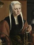 Portrait of a Woman (Oil on Panel)-Maerten van Heemskerck-Giclee Print