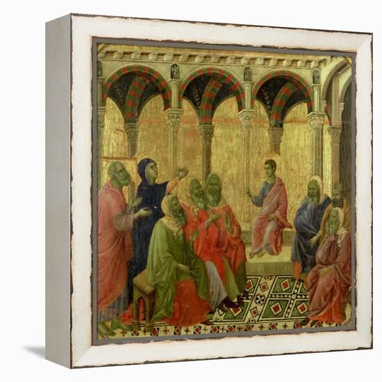 Maesta: Christ Among the Doctors, 1308-11-Duccio di Buoninsegna-Framed Premier Image Canvas