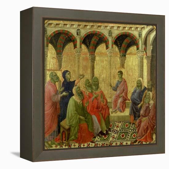 Maesta: Christ Among the Doctors, 1308-11-Duccio di Buoninsegna-Framed Premier Image Canvas