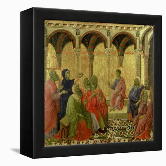 Maesta: Christ Among the Doctors, 1308-11-Duccio di Buoninsegna-Framed Premier Image Canvas