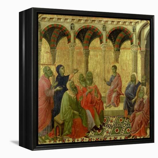 Maesta: Christ Among the Doctors, 1308-11-Duccio di Buoninsegna-Framed Premier Image Canvas