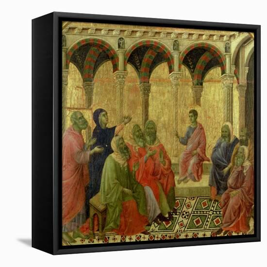 Maesta: Christ Among the Doctors, 1308-11-Duccio di Buoninsegna-Framed Premier Image Canvas