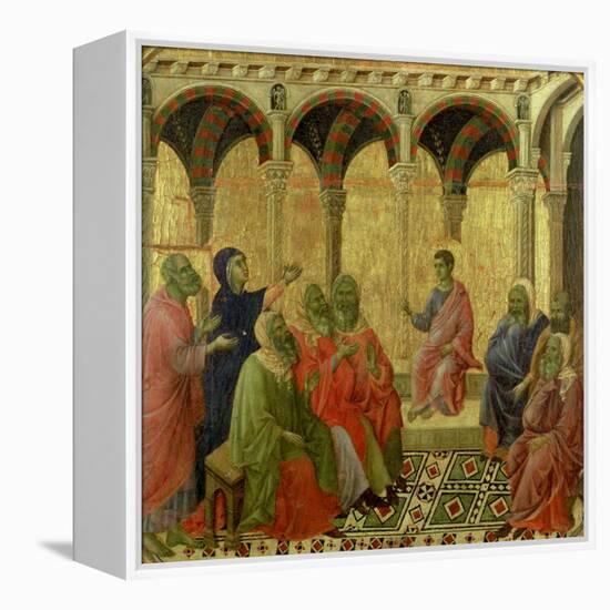 Maesta: Christ Among the Doctors, 1308-11-Duccio di Buoninsegna-Framed Premier Image Canvas