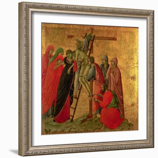 Maesta: Descent from the Cross, 1308-11-Duccio di Buoninsegna-Framed Giclee Print