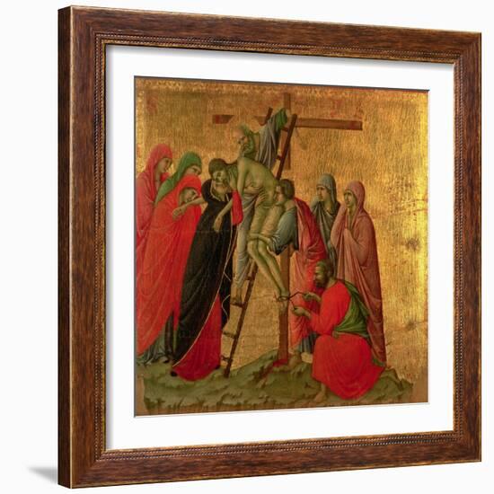 Maesta: Descent from the Cross, 1308-11-Duccio di Buoninsegna-Framed Giclee Print