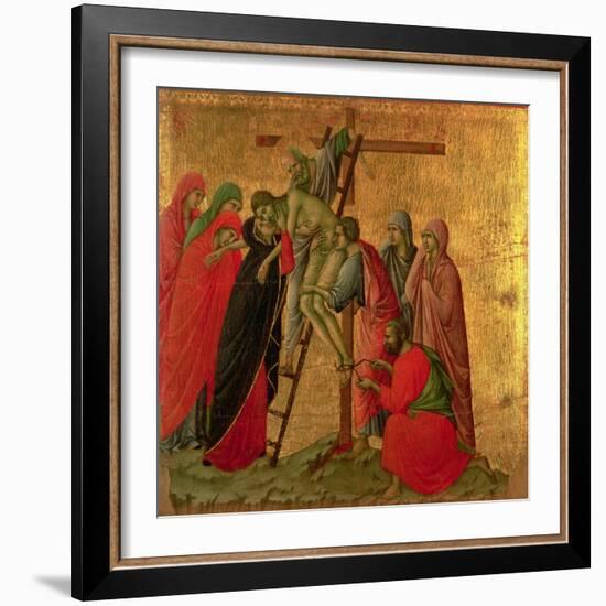 Maesta: Descent from the Cross, 1308-11-Duccio di Buoninsegna-Framed Giclee Print