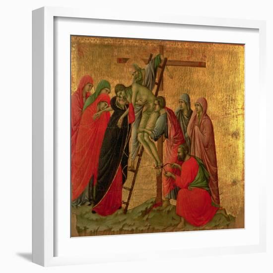 Maesta: Descent from the Cross, 1308-11-Duccio di Buoninsegna-Framed Giclee Print