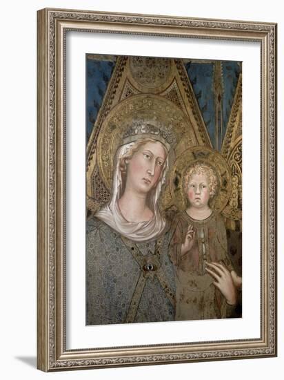 Maesta, Detail of the Madonna and Child, 1315-Simone Martini-Framed Giclee Print