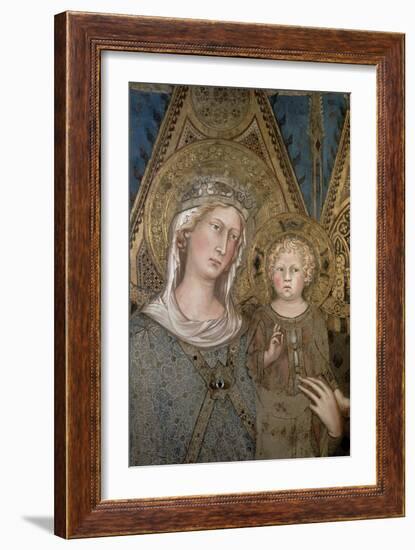 Maesta, Detail of the Madonna and Child, 1315-Simone Martini-Framed Giclee Print