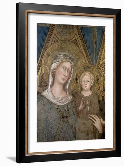 Maesta, Detail of the Madonna and Child, 1315-Simone Martini-Framed Giclee Print