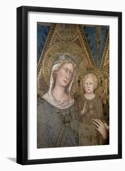 Maesta, Detail of the Madonna and Child, 1315-Simone Martini-Framed Giclee Print