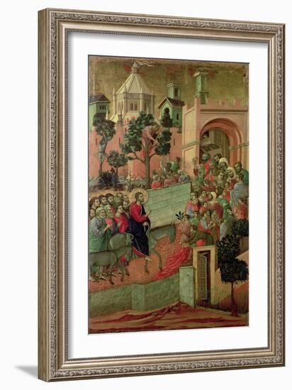 Maesta: Entry into Jerusalem, 1308-11-Duccio di Buoninsegna-Framed Giclee Print