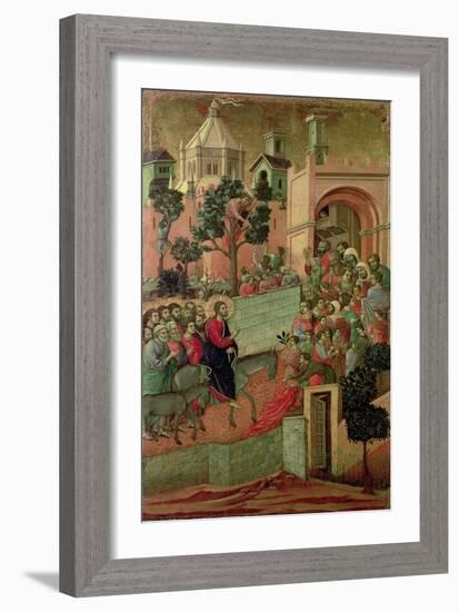 Maesta: Entry into Jerusalem, 1308-11-Duccio di Buoninsegna-Framed Giclee Print